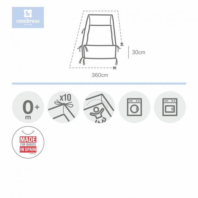 Protector 360 360X30 Cm liso e branco CAMBRASS - 3