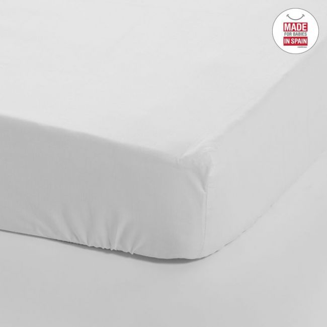 Sabana Baixa Ajustável (Cuna 60) 60X120 Cm Liso E Branco CAMBRASS - 2