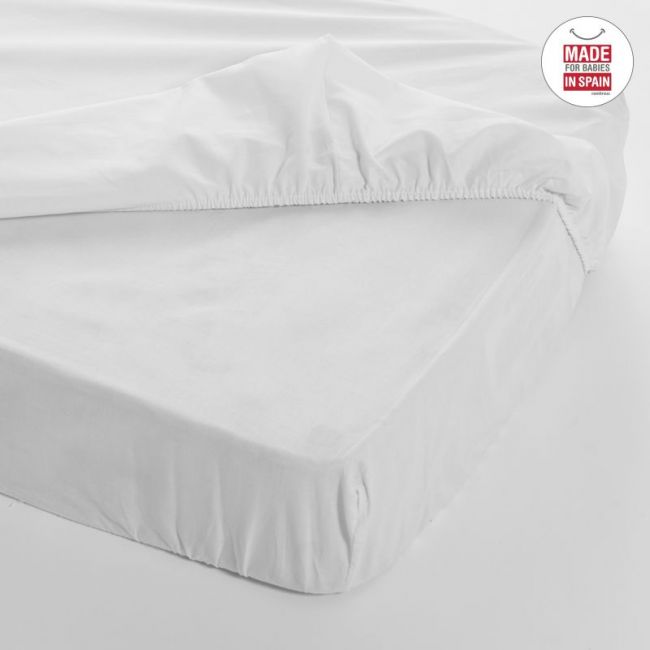 Sabana Baixa Ajustável (Cuna 60) 60X120 Cm Liso E Branco CAMBRASS - 3