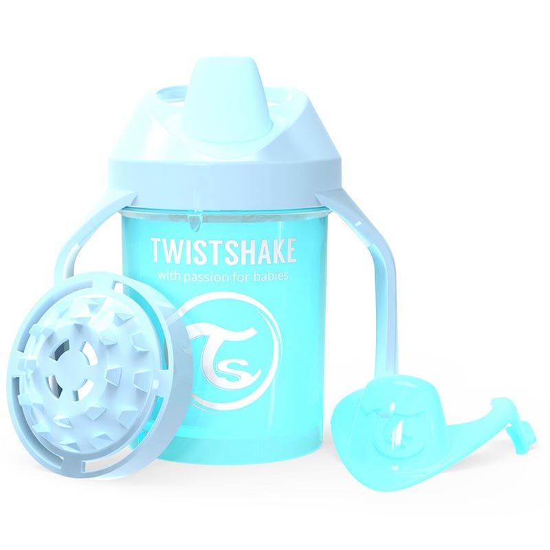 Botella con Pajita 360ml 12m+ Azul Pastel Twistshake - TWISTSHAKE