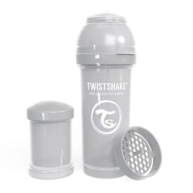 Beberão Anticólico 260 ml Twistshake cinza