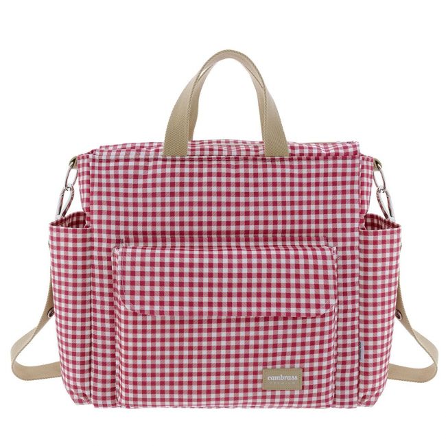 Bolsa Maternal Pack Vichy Vermelho 16X43X37 Cm