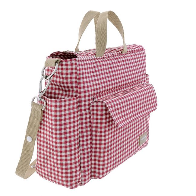 Bolsa Maternal Pack Vichy Vermelho 16X43X37 Cm