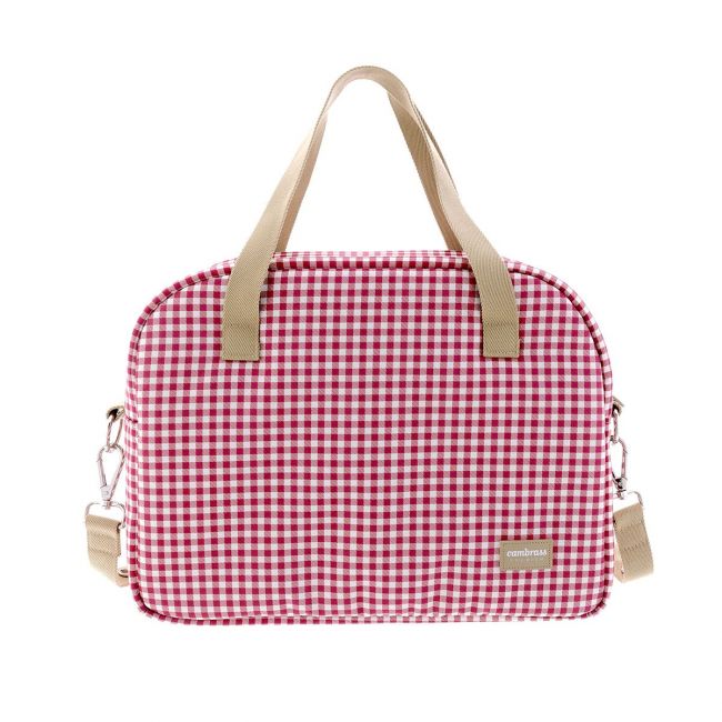 Bolsa Maternal Prome Vichy Vermelha 18X41X31 Cm