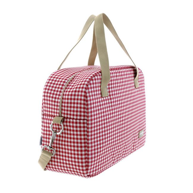 Bolsa Maternal Prome Vichy Vermelha 18X41X31 Cm