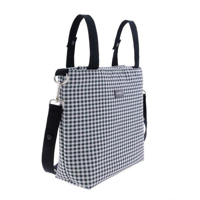 Bolsa Talega Vichy Preto 12X40X35 Cm