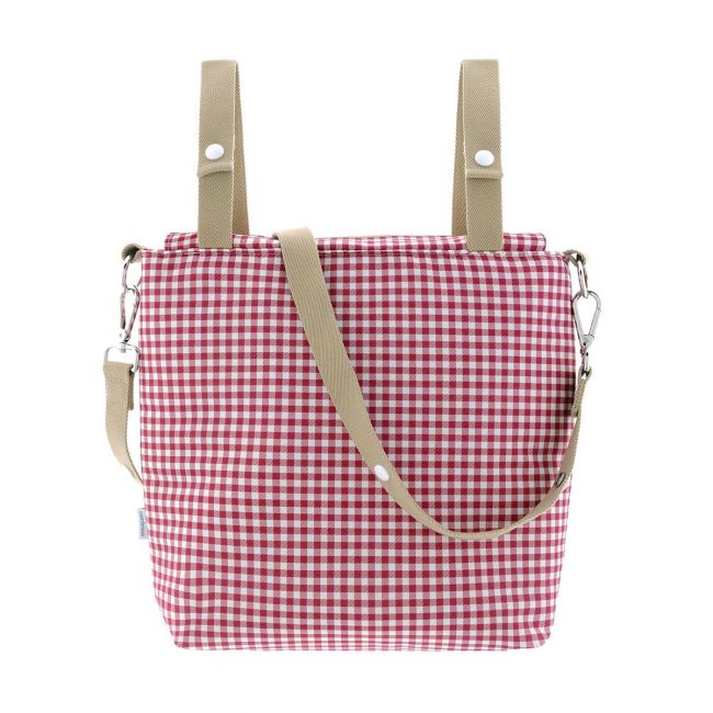 Bolsa Talega Vichy Vermelha 12X40X35 Cm