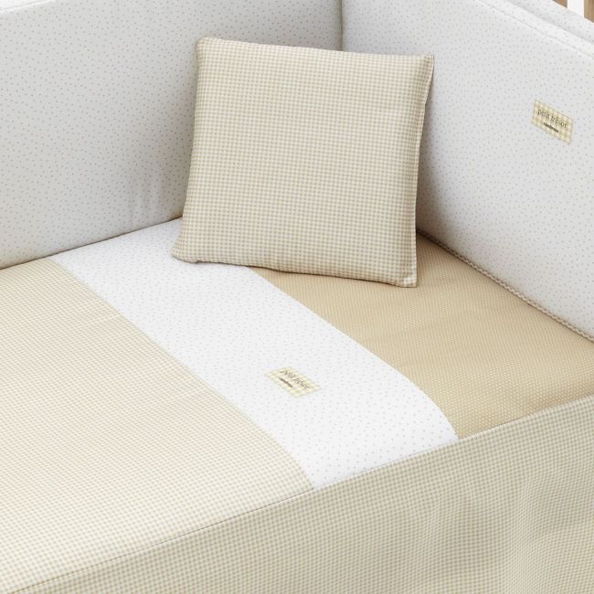 Juego 2 Piezas Colcha I-V. Cuna 60 Vichy10 Beige 60X120X3 Cm CAMBRASS - 2