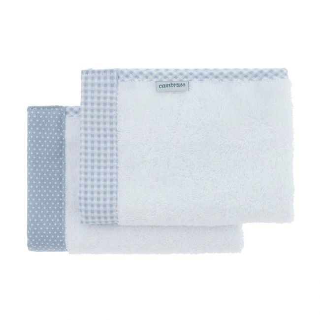 Conjunto de 2 toalhas Vichy10 Celeste 25X35X1 cm.