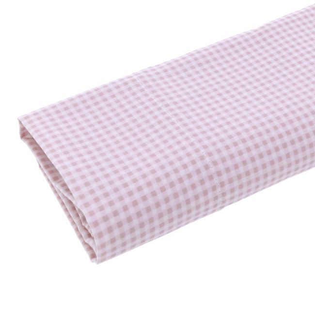 Lençol de Berço/Carrinho 3 Peças 80X120X1 Cm Vichy10 Rosa