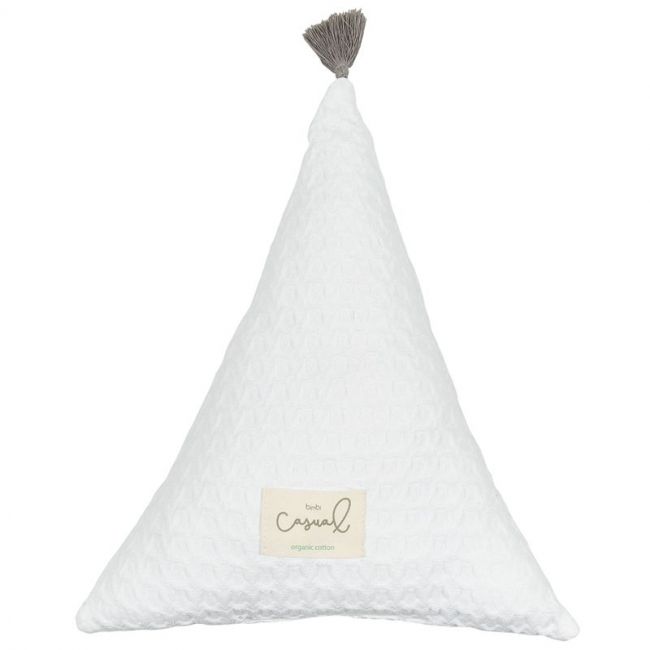 Almofada Triangular 35x35cm Crochê Dream Branco