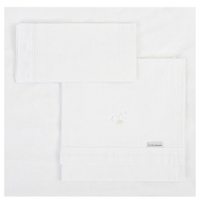 Triptico Sabana 100% Algodón Mini Toscana Blanco