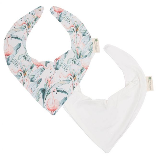 Pack 2 Bandanas 43x21cm Flamingo Branco