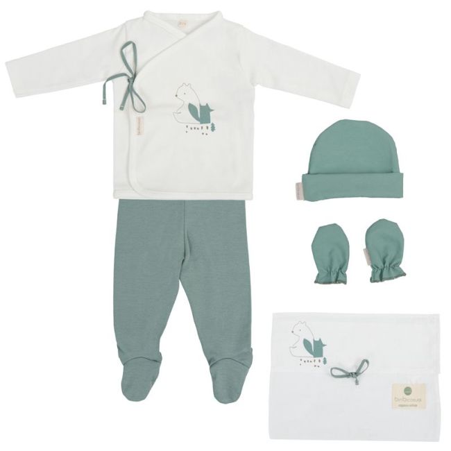 Conjunto 5 Peças Bebê Bosque Eucalipto Bimbi Casual