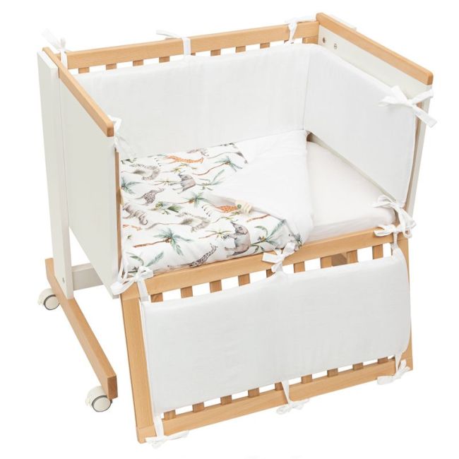 Berço Co-sleeper Branco Natural África