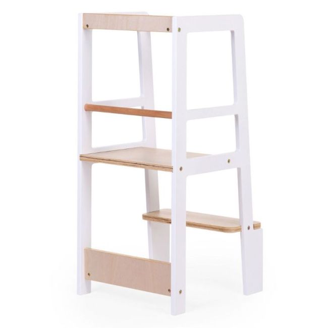 Torre de Aprendizagem Montessori Branco Natural