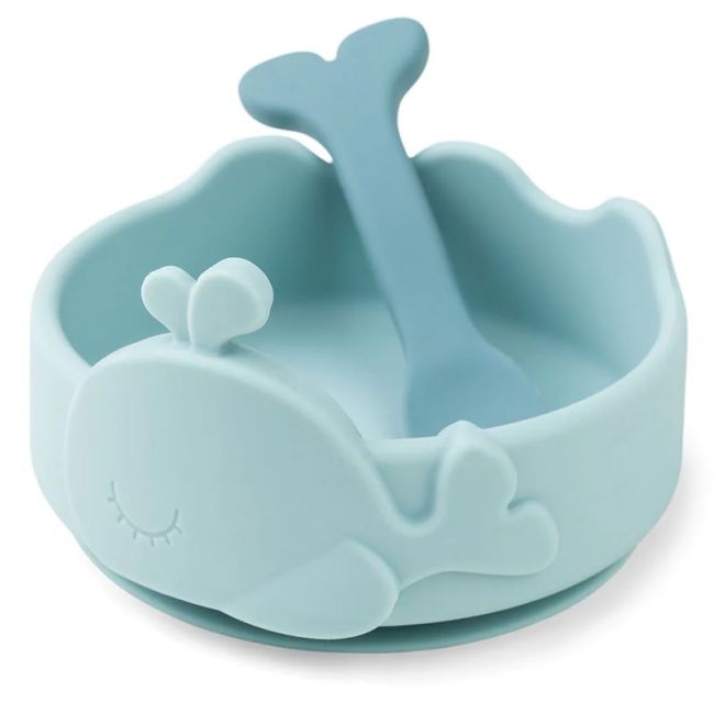 STICK BOWL E COLHER DE SILICONE WALLY BLUE