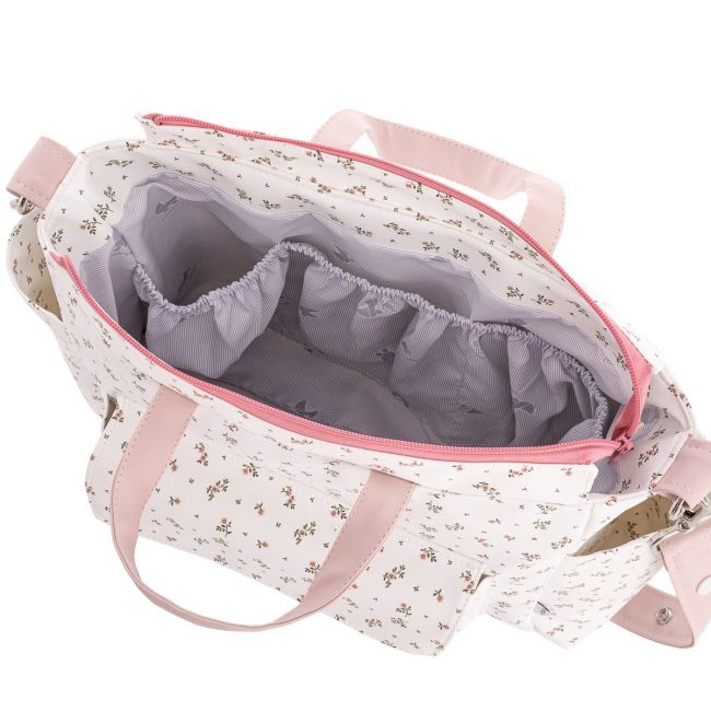 Saco materno Pack Aura Beige/Flores 16X43X37 Cm