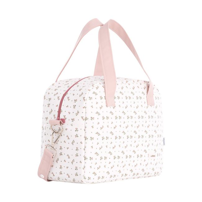 Bolsa Maternal Prome Aura Bege/Flores 18X41X31 Cm