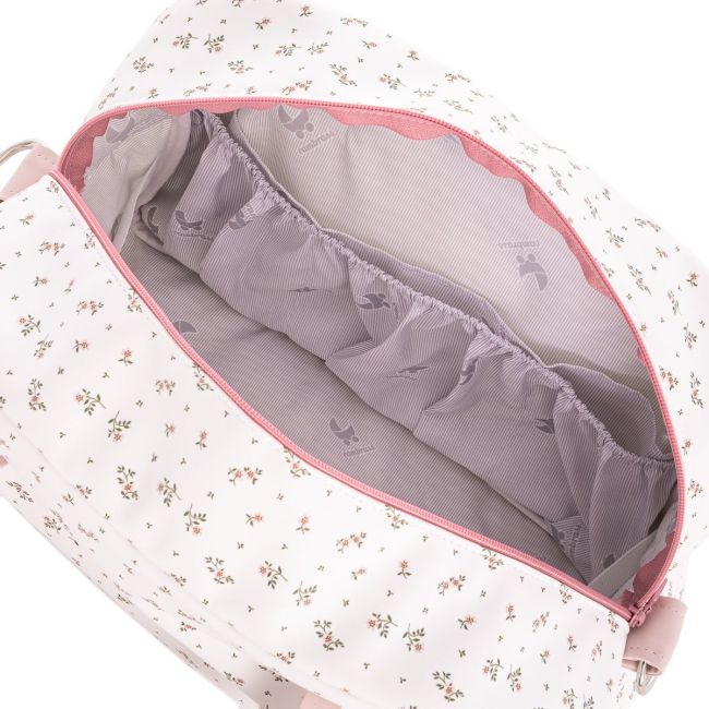 Bolsa Maternal Prome Aura Bege/Flores 18X41X31 Cm