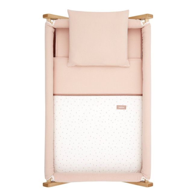 Minicama de Tesoura em Madeira Magia Rosa/Natural 55X87X74 Cm