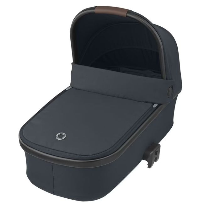 MC ORIA CARRYCOT ESSENCIAL GRAPHITE (BLACK RIM, BROWN)