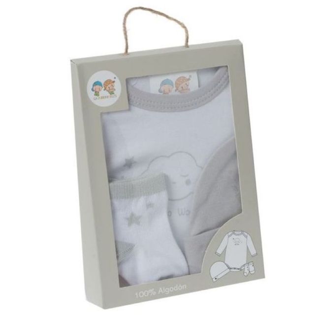 J. INFANTIL 3 PCS. GRIS