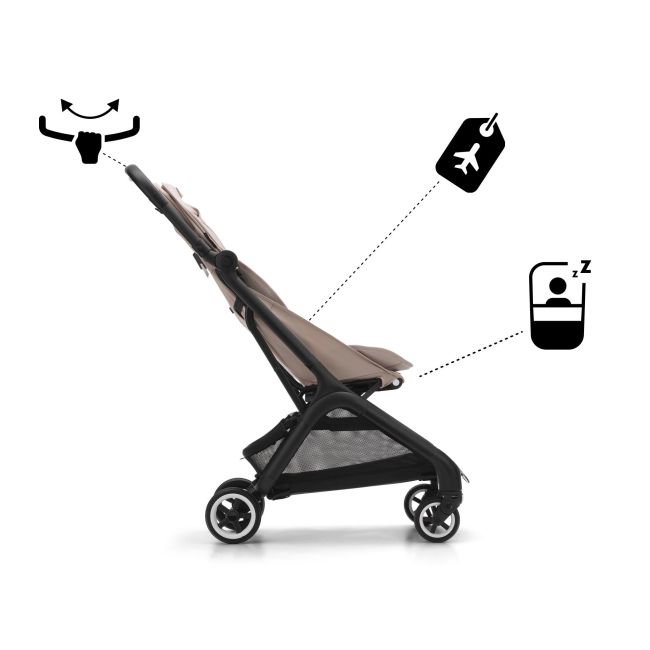 BUGABOO BUTTERFLY COMPLETAMENTE PRETO/TAUPE É VERDADE..-TAUPE É VERDADE