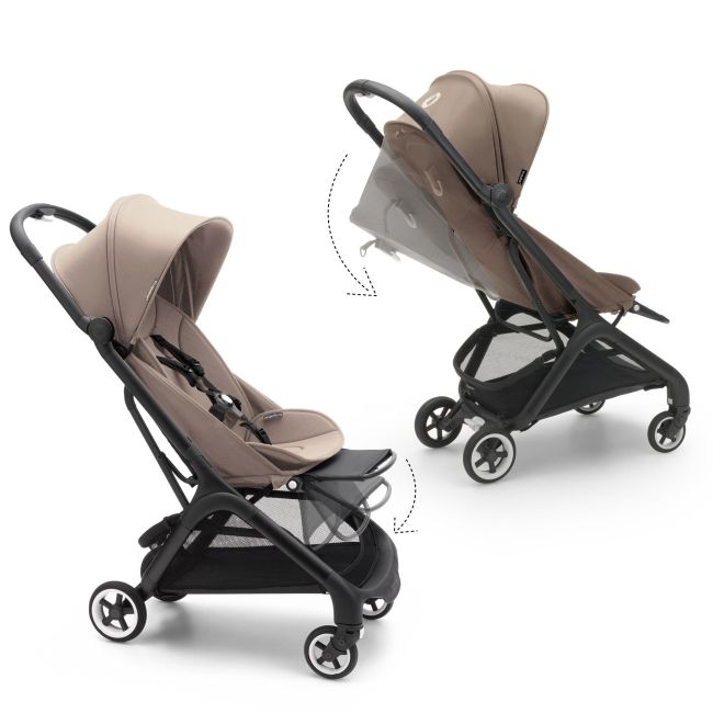 BUGABOO BUTTERFLY COMPLETAMENTE PRETO/TAUPE É VERDADE..-TAUPE É VERDADE