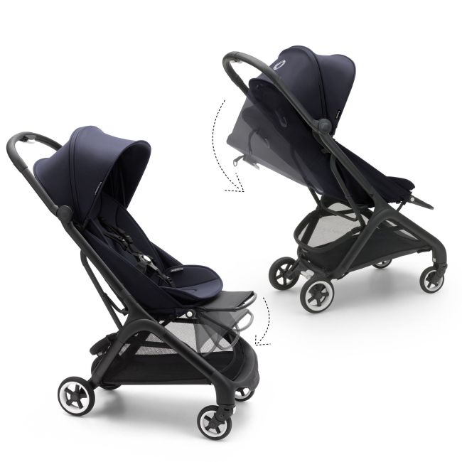 Carrinho de Passeio Bugaboo Butterfly Preto - Tempestade Azul - Tempestade Azul