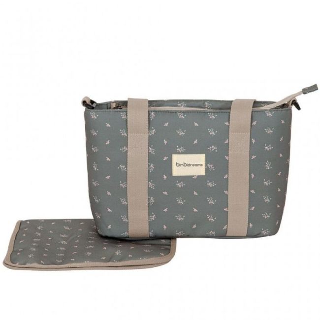 Bolso Crossbody + Cambiador Bimbidreams Estampado Dalia - Verde