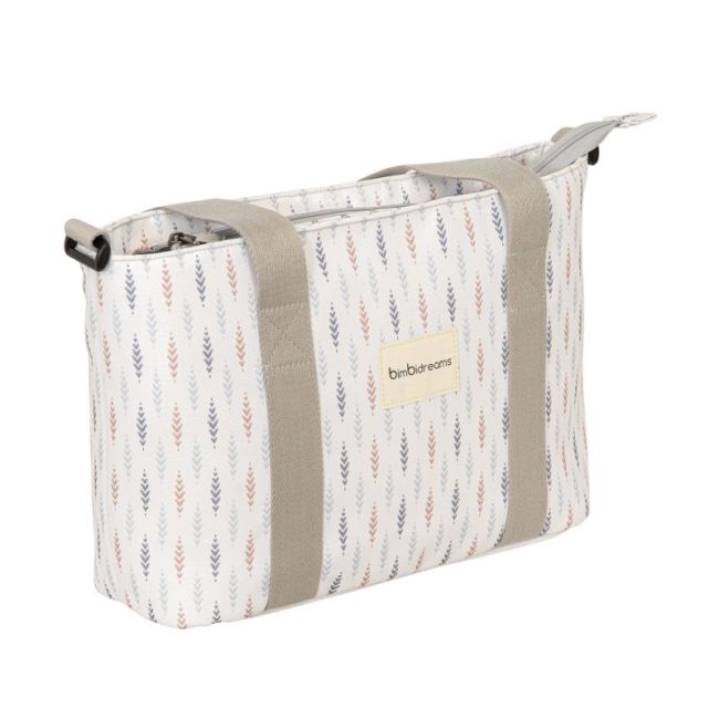 Bolso Crossbody + Cambiador Bimbidreams Estampado Etnic - Beige