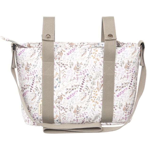 Bolso Crossbody + Cambiador Bimbidreams Estampado Niza - Blanco/Lila