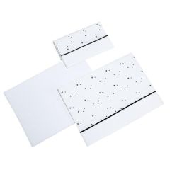 Conjunto de lençóis para mini berço (3 peças) Claire com motivos pretos - Branco Micuna.