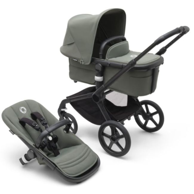 Carrinho Bugaboo Fox 5 - Preto/Verde Floresta