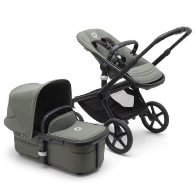 Carrinho Bugaboo Fox 5 - Preto/Verde Floresta