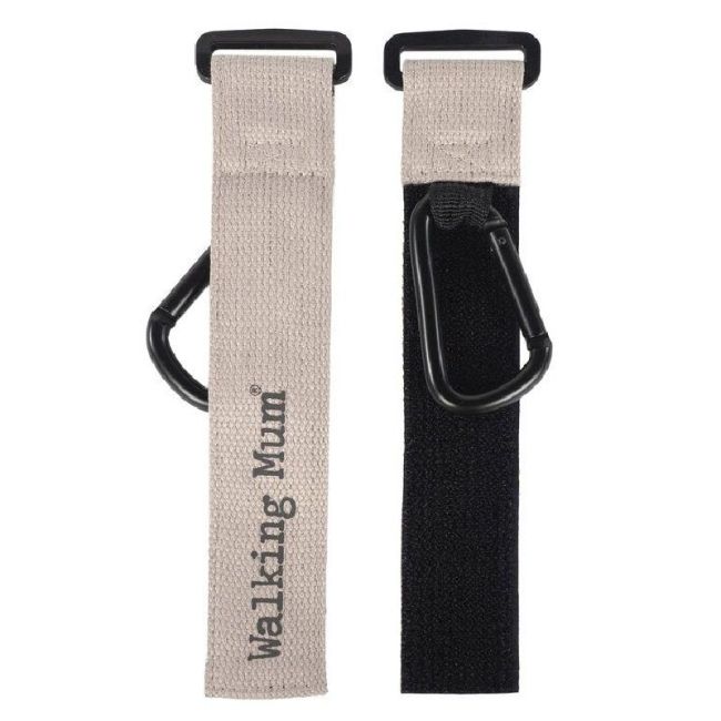 Walking Mum Set de 2 ganchos para cochecito Eco Mum - Apricot