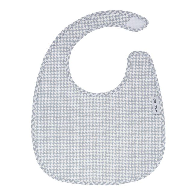 Babero Cuadrado Con Velcro Mini Windsord Gris 20X26X1 Cm