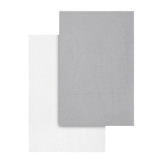 Lençol de berço 60 Pack 2 Unidades 60X120X17 Cm Soft Cinza