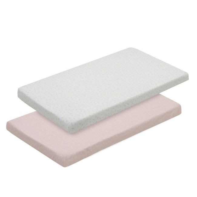 Lençol de Berço Pack 2 Unidades 50X82X10 Cm Rosa Fresco