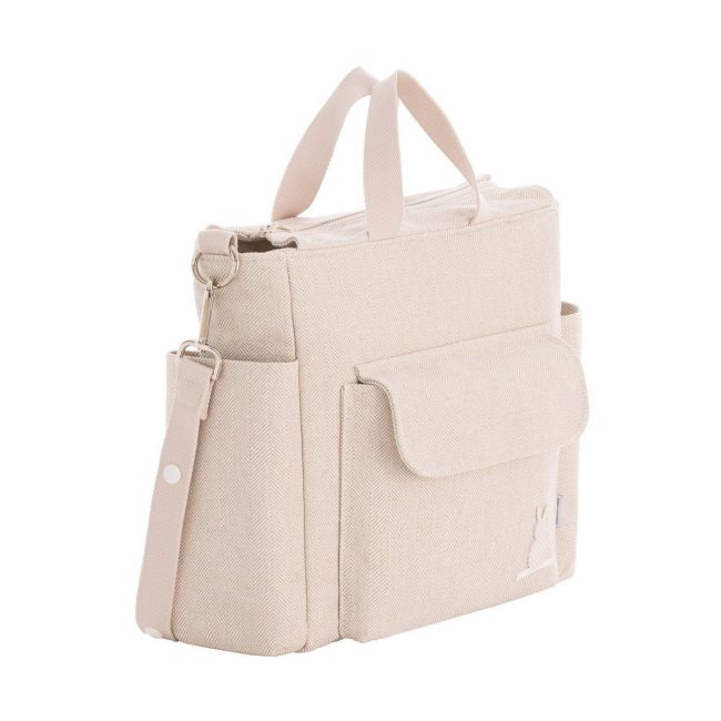 Bolsa Maternal Pack Lino Bege 16X43X37 Cm