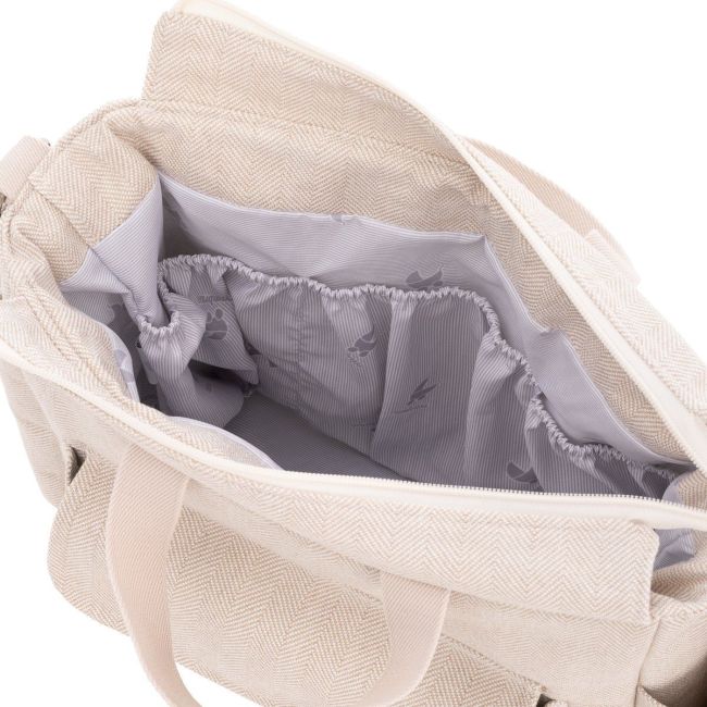 Bolsa Maternal Pack Lino Bege 16X43X37 Cm