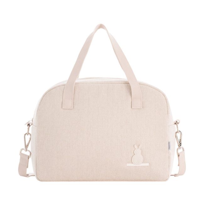 Bolso Maternal Prome Lino Beige 18X41X31 Cm