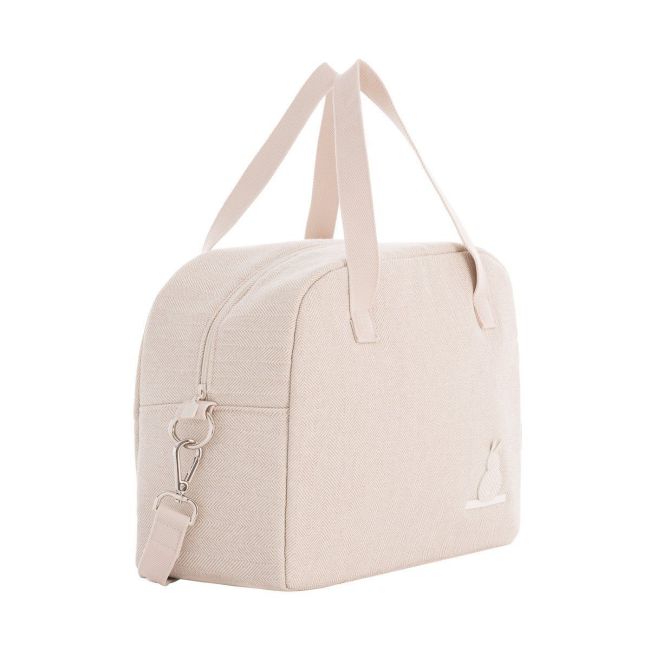 Bolsa Maternal Prome Linho Bege 18X41X31 Cm