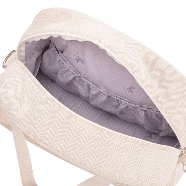 Bolsa Maternal Prome Linho Bege 18X41X31 Cm