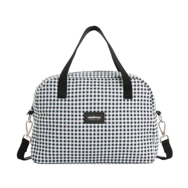 Bolsa Maternal Prome New Vichy Azul 18X41X31 Cm