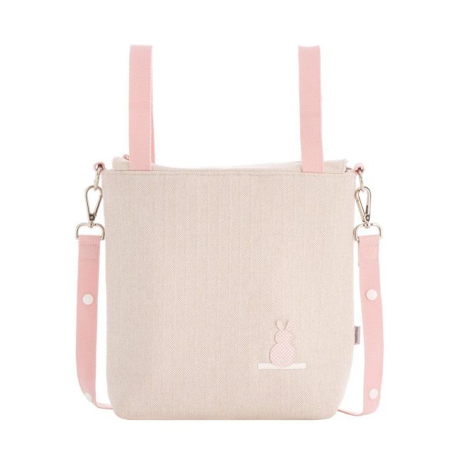 Bolsa Saco Linho Rosa 12X40X35 Cm