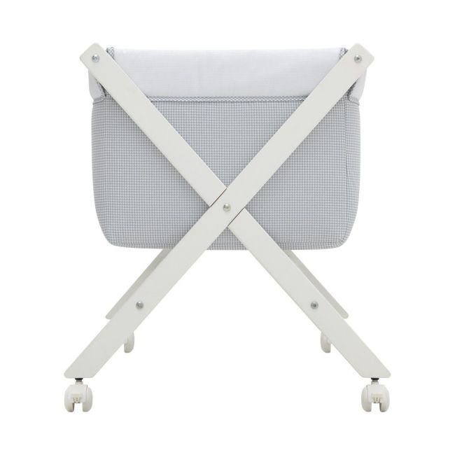 Minicama de balanço em madeira Mini Windsor Cinza/Branco 55X87X74 Cm