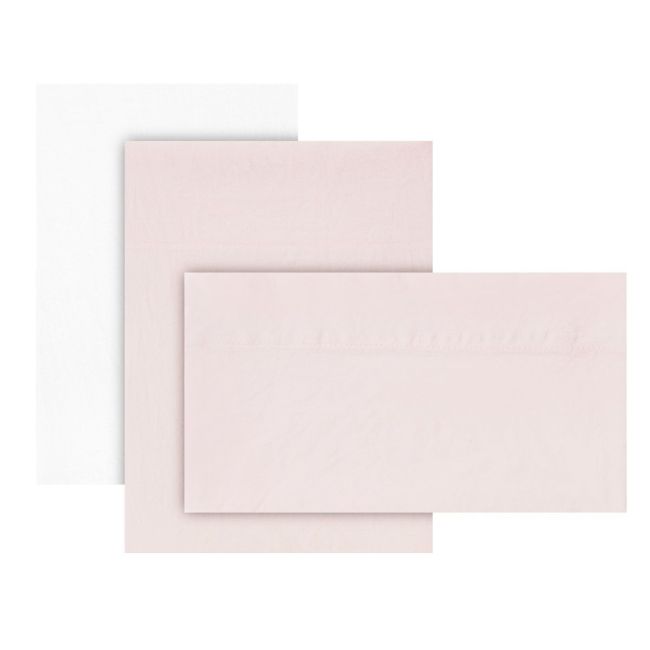 Lençol de Berço 3 Peças 50X90X1 Cm Soft Rosa