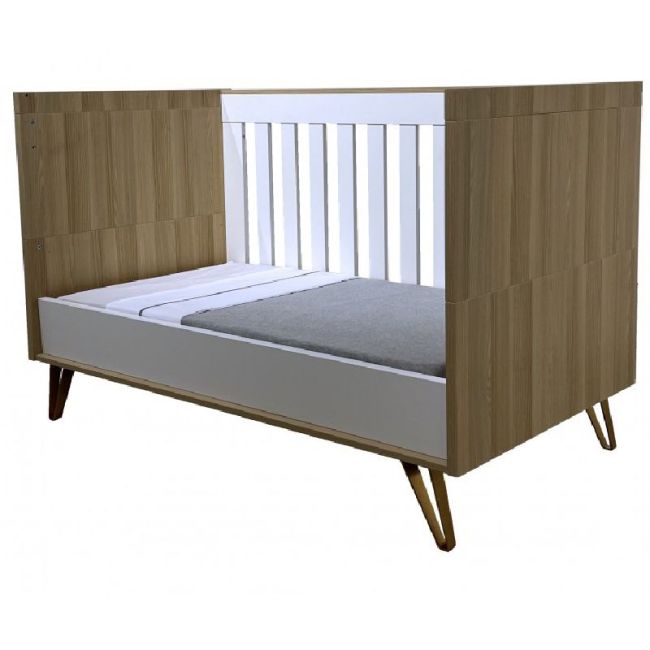 CAMA DE BEBÉ 70X140 TRIESTE CARVALHO-BRANCO